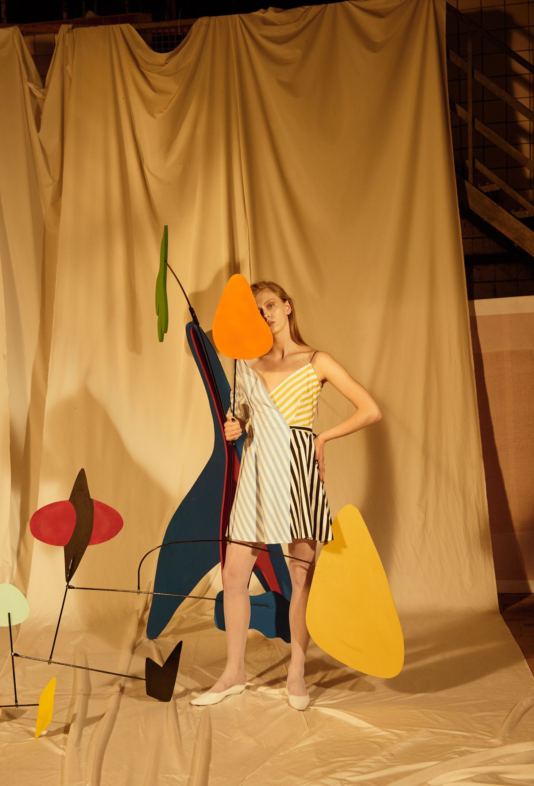 color-blocked fitted mini dress