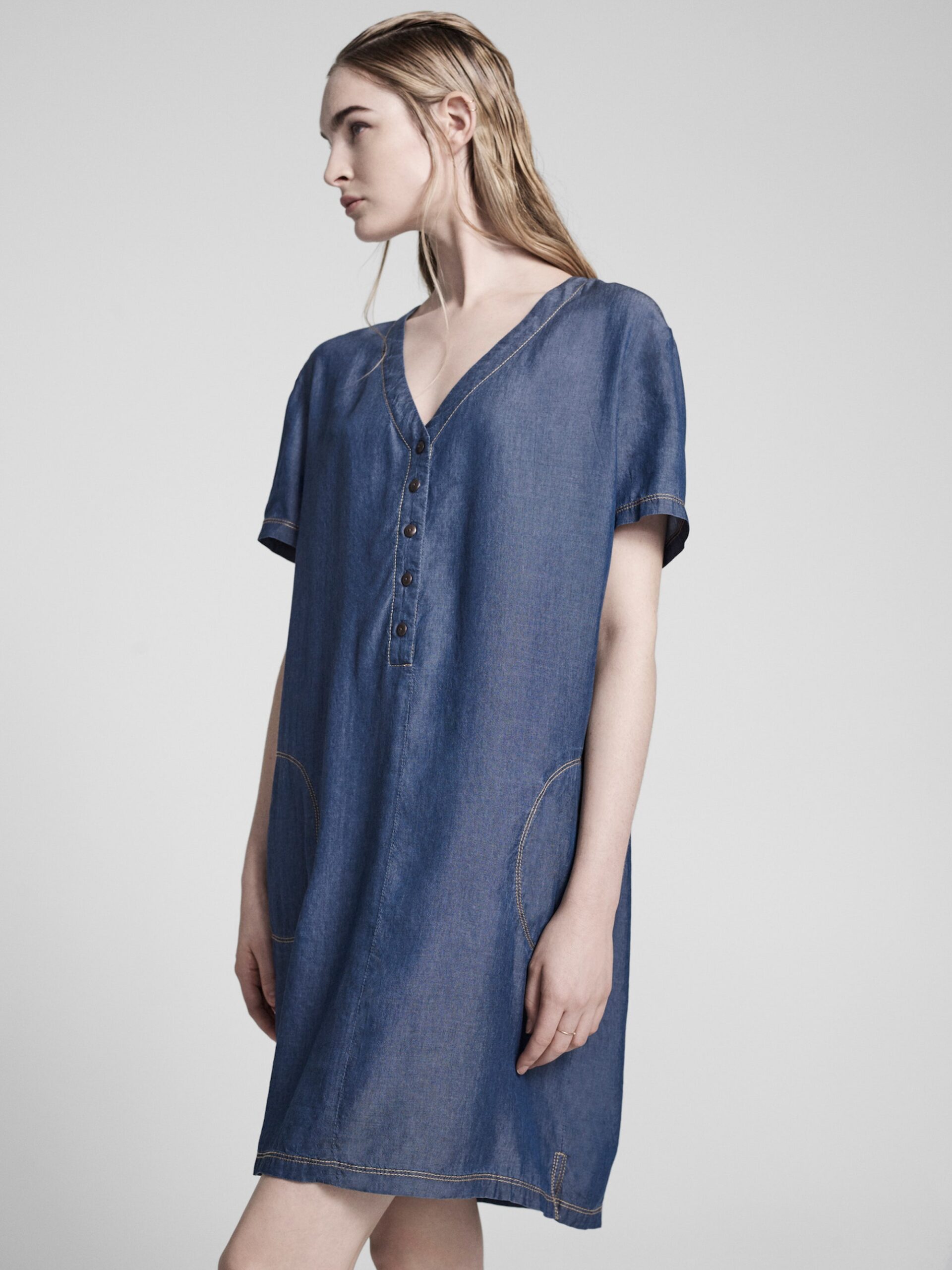 relaxed blue denim dress
