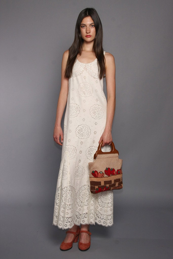 white embroidered maxi dress
