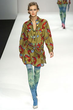 printed shirt-dress with leggings