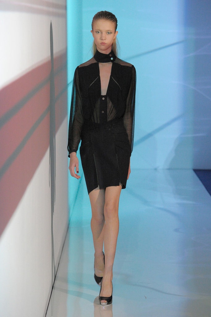 black silk fitted mini dress
