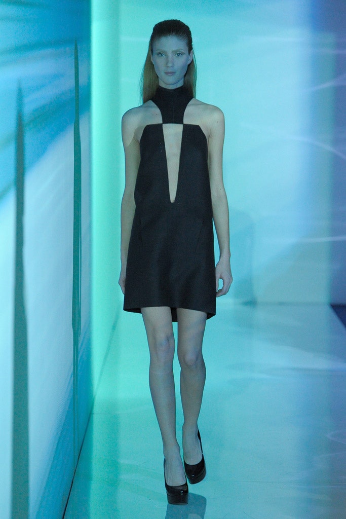 black silk sleeveless mini dress