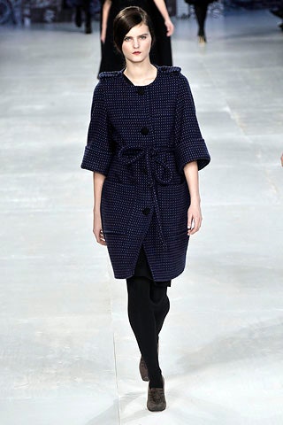 blue cotton relaxed coat