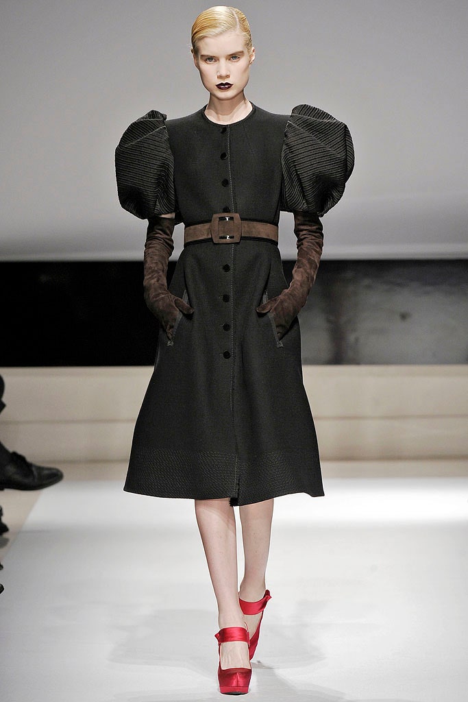 black midi dress with red shoes