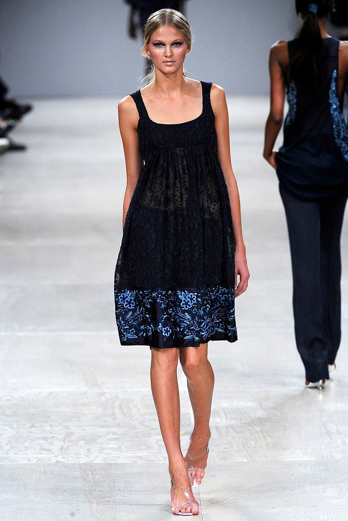 black and blue lace dress