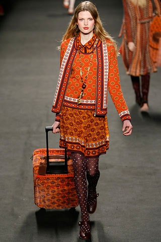 orange printed mini dress with scarf