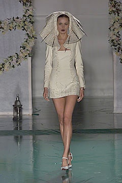 white fitted mini-dress with hat