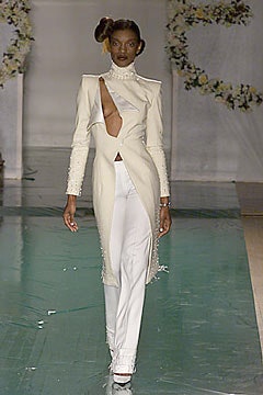 white silk long-sleeve v-neck fitted buttoned blazer