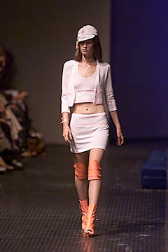 white crop top and mini skirt