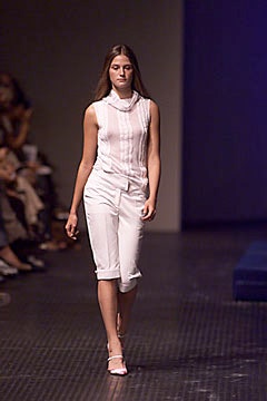 white fitted top and pants