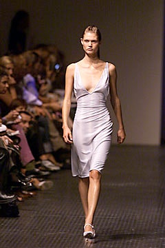 fitted silver silk dress
