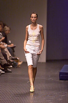 white fitted tank-top and shorts