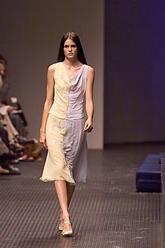 yellow gray sleeveless dress