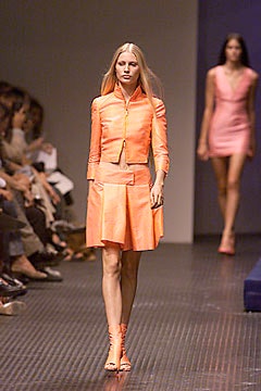 fitted orange silk mini dress
