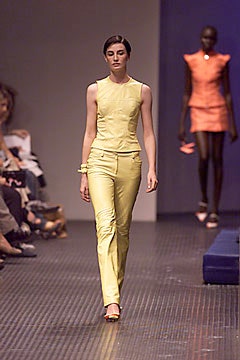 fitted yellow top and pants