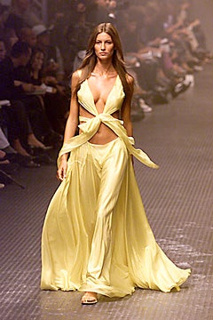 yellow silk sleeveless dress