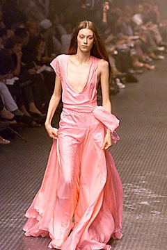 pink silk sleeveless gown