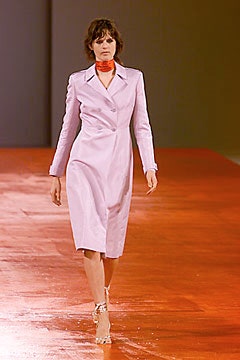 fitted pink silk coat