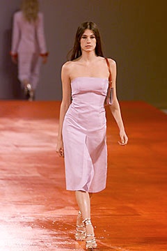 fitted pink midi dress