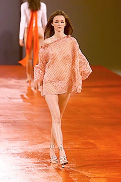 orange off-shoulder mini dress