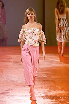 pink cotton relaxed straight-leg pants