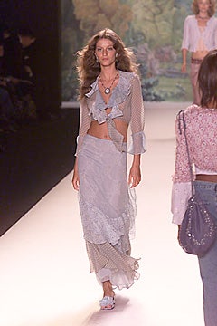 white lace ruffled top and tiered skirt