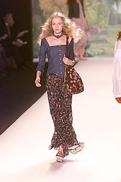 blue fitted top with flared skirt