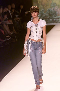 white embroidered bustier with jeans