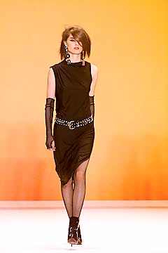 black fitted asymmetric dress