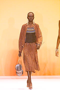 brown cotton tiered skirt and top