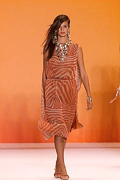 relaxed orange printed midi dress