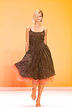 black and orange pleated midi dress