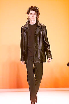 black leather jacket with fitted t-shirt and pants