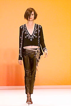 black cotton long-sleeve v-neck fitted embellished cropped top