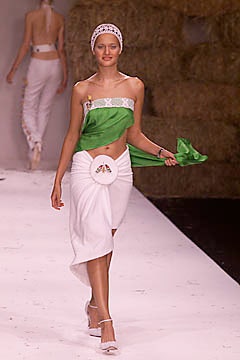 green sleeveless strapless fitted top