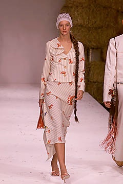 white cotton long-sleeve collared fitted striped flared dress