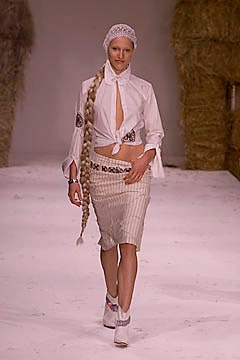white fitted shirt and beige pencil skirt