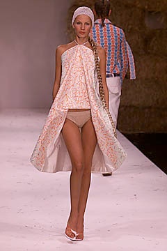 white and orange printed mini dress