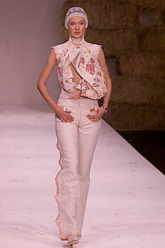 white embroidered fitted top and pants