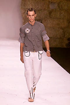 white cotton slim zippered pants