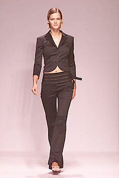 black fitted blazer and pants