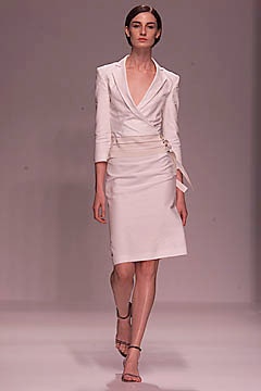 white fitted long-sleeve dress