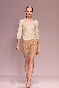 beige cotton fitted ruched mini skirt