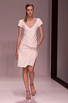 fitted white silk dress