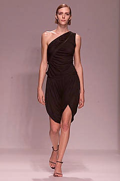 black silk asymmetric dress