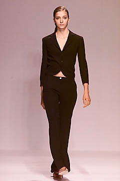 black fitted blazer and pants