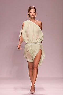 green chiffon off-shoulder dress