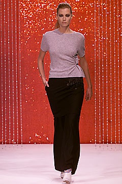 black cotton relaxed straight-leg skirt