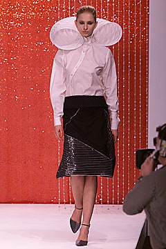 white fitted shirt and black pencil skirt