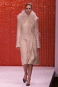 beige fur relaxed coat